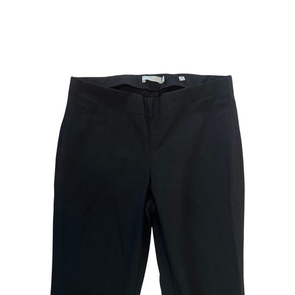 Women S Vince Black Crop Flare Pants Ponte Stretch Pull-On Elastic Waist - Picture 2 of 6